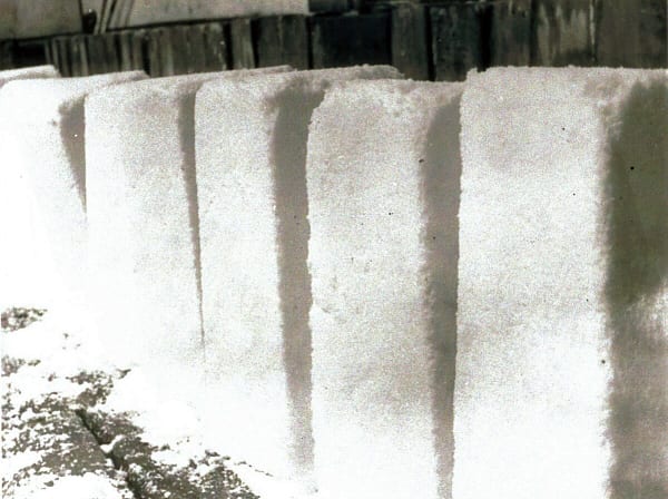 The newly formed salt lump, ready to take to the drying areas. Seddon's. 14. The newly formed salt lump, ready to take to the drying areas. Seddon's.jpg