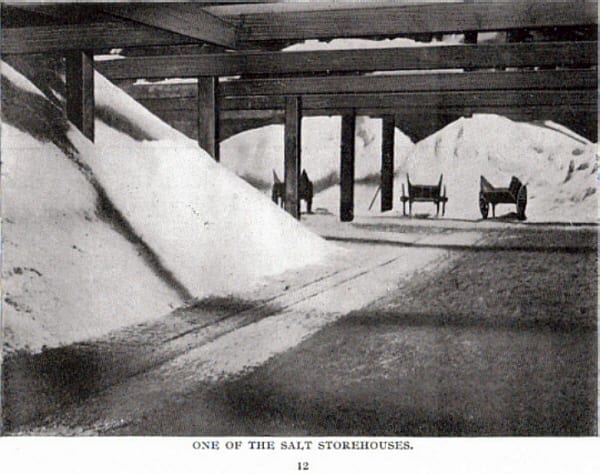One of the Salt Storehouses. Sometimes salt was stored in crushed form, once an order came through the salt was then bagged. Seddon's 25. One of the Salt Storehouses. Sometimes salt was stored in crushed form, once an order came through the salt was then bagged. Seddon's.jpg